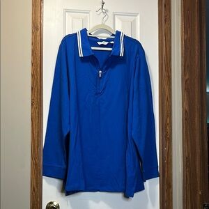 Sports Savvy Vibrant Blue Cotton Polo Top NWOT
